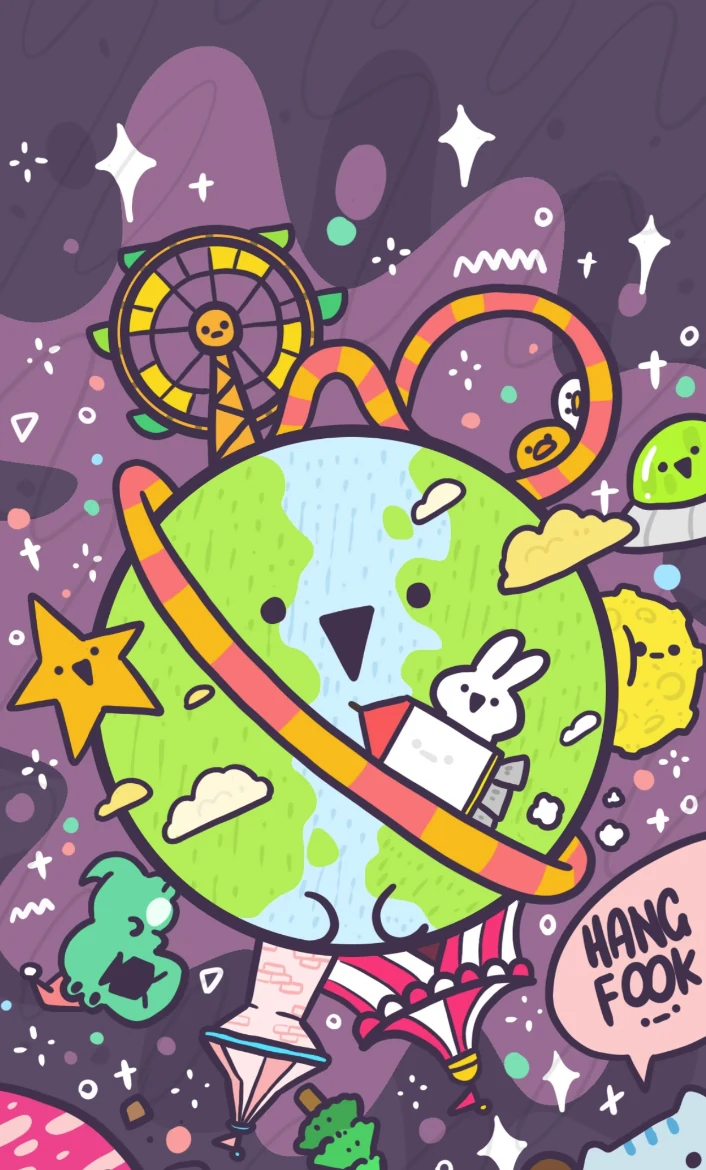 环绕角色星球的 Quello 游乐世界